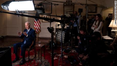 Biden speaks Tapper during the interview.