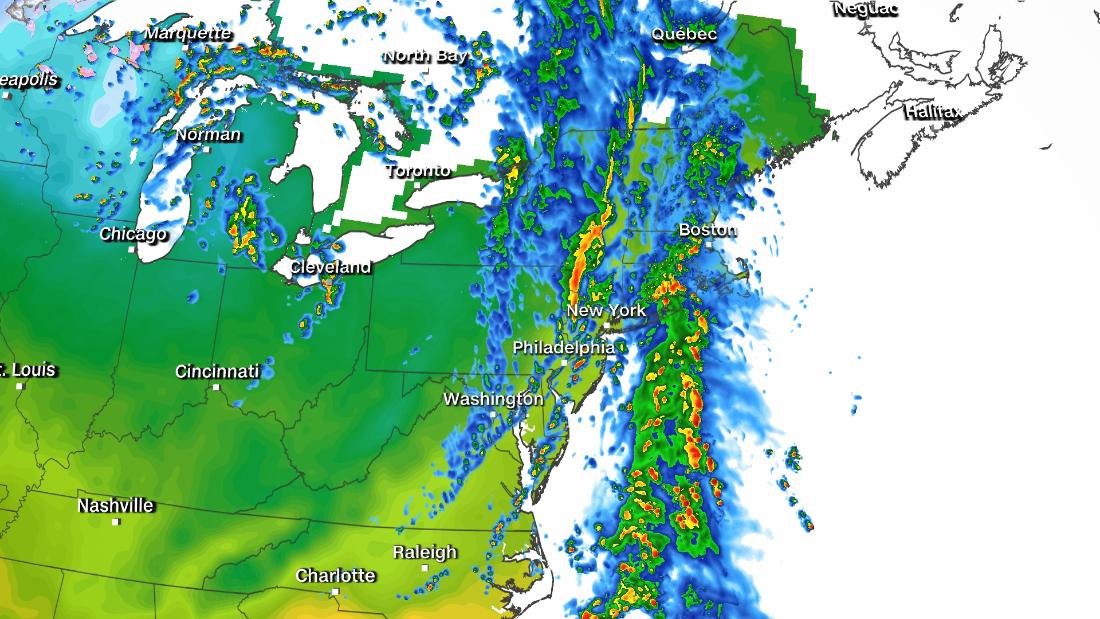 Weather forecast: Rain and storm threat head towards the Northeast – CNN Video