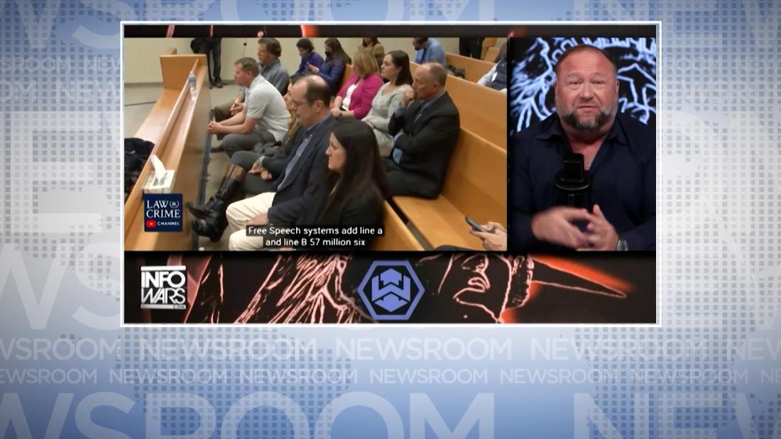 Watch Alex Jones’ reaction to jury’s decision live on his own show – CNN Video