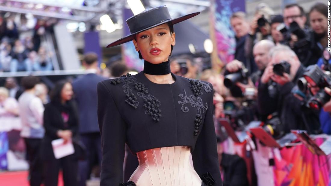 Look of the Week: Taylor Russell's dramatic red carpet corset