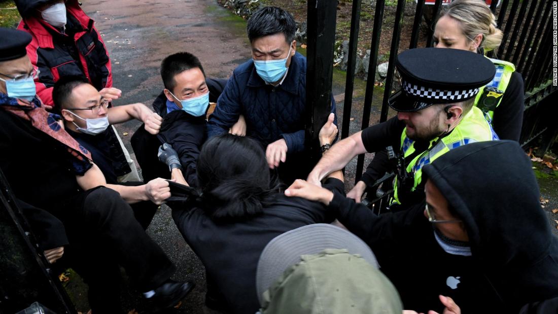 UK lawmaker accuses Chinese diplomat of 'ripping down posters' during pro-democracy consulate protest