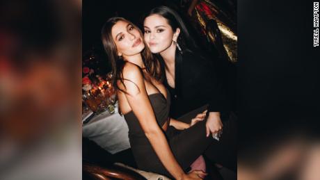 Photographer Tyrell Hampton captioned his image of Hailey Bieber (left) and Selena Gomez &quot;plot twist.&quot; 