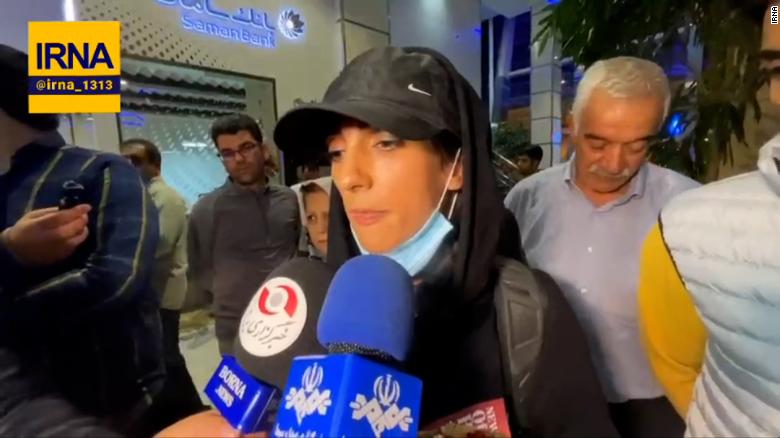 Hear what athlete said when she returned to Iran after appearing without hijab