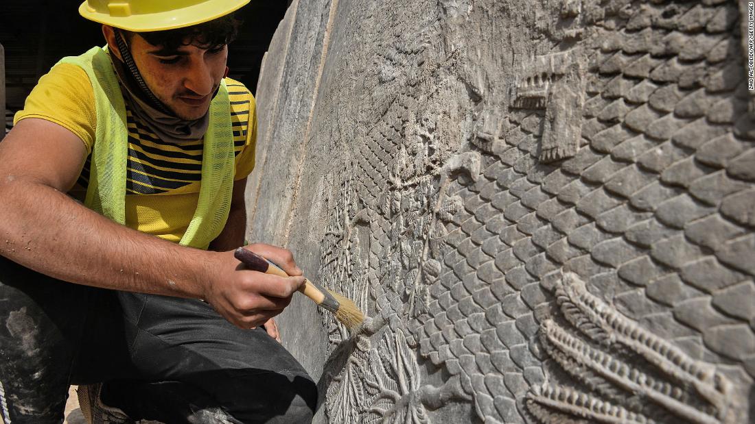 Archaeologists restoring ISIS damage discover long-lost Assyrian reliefs