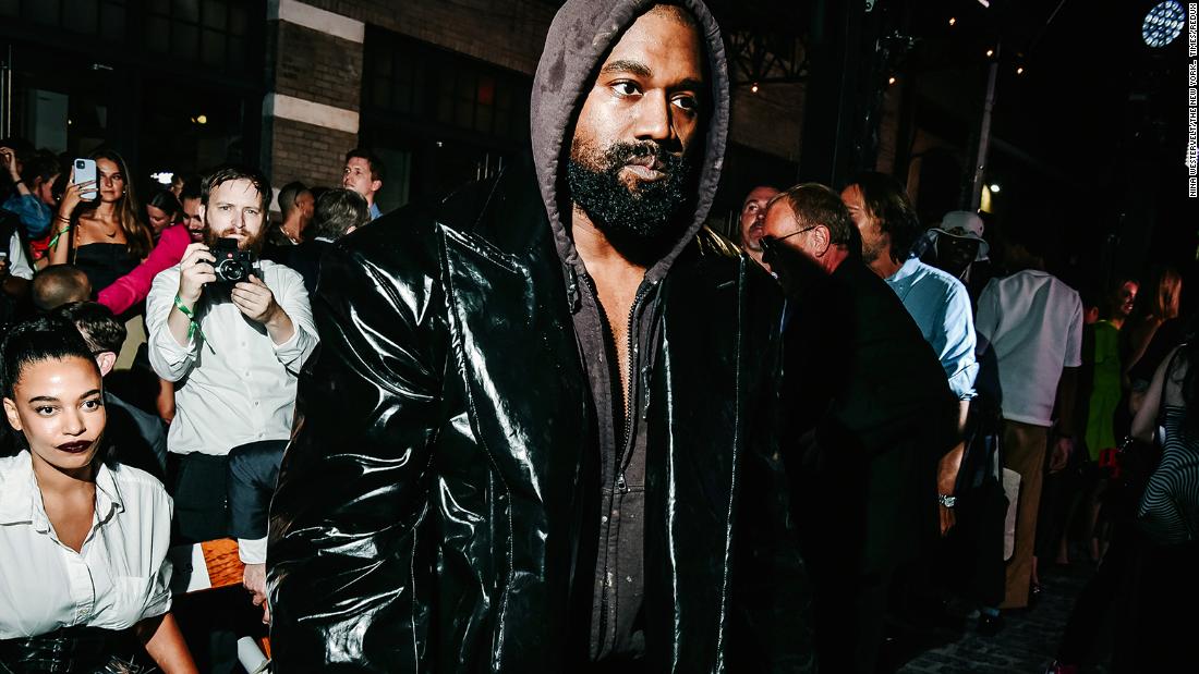 Kanye attends the Vogue World event during New York Fashion Week in September 2022.