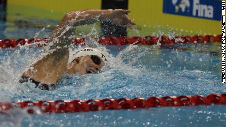 Ledecky distanced all her competitors to win and set a new world record.