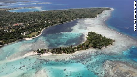 Erakor island, Vanuatu, pictured in December 2019. Satellite data shows sea levels have been rising there since the early 1990s.    