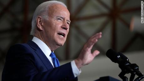 President Joe Biden speaks about threats to democracy ahead of next week&#39;s midterm elections, Wednesday, Nov. 2, 2022, at the Columbus Club in Union Station, near the U.S. Capitol in Washington.