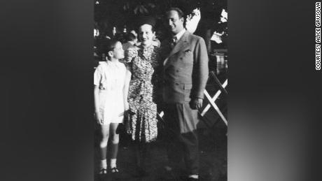 Grusová&#39;s parents with her half-brother René. All three were murdered at Auschwitz.