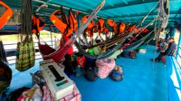 221104155200 tourists held on boat in peruvian amazon hp video Tourists held by Peruvian indigenous group protesting oil spill will be released, says official