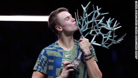 Teenager Holger Rune shocks Novak Djokovic to claim Paris Masters title
