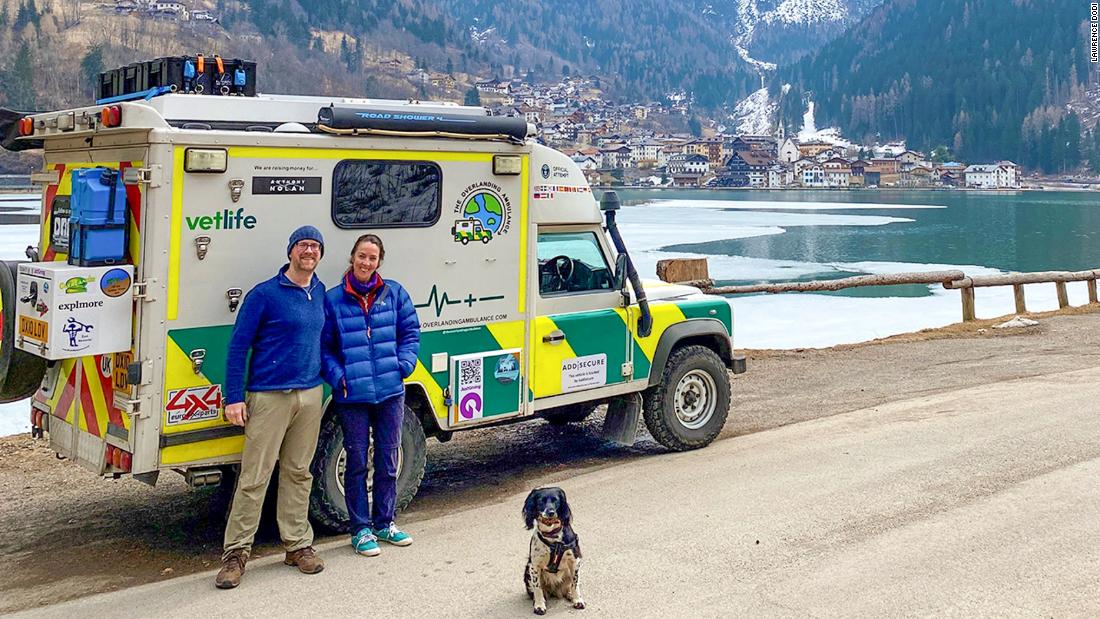 The couple who live in an ambulance they bought on eBay