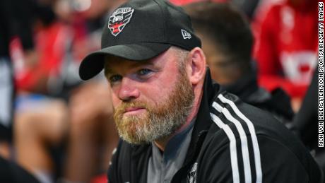 D.C. United head coach Wayne Rooney before an MLS match in August. 