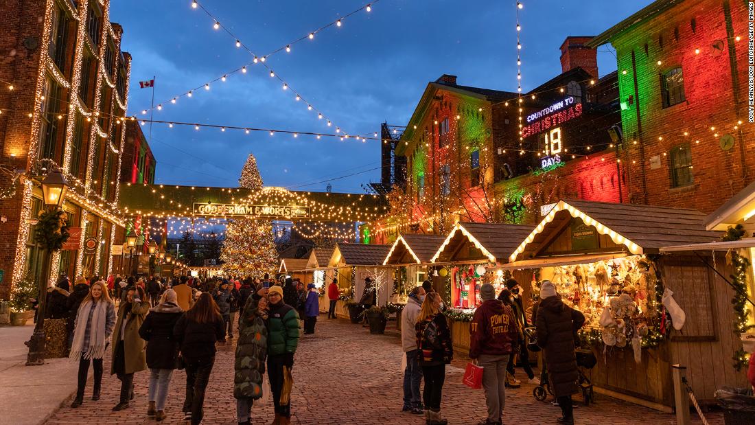 &lt;strong&gt;The Distillery Winter Village, Toronto:&lt;/strong&gt; Formerly known as the Toronto Christmas Market, this annual event features outdoor shopping cabins and food vendors, a gingerbread hunt and a 50-foot Christmas tree. 