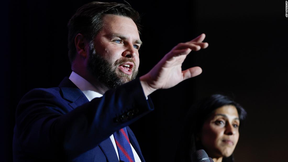 J.D. Vance, a Republican who &lt;a href=&quot;https://www.cnn.com/politics/live-news/midterm-election-results-livestream-voting-11-08-2022/h_9c806a5f350d7fe44fcf510967a33c55&quot; target=&quot;_blank&quot;&gt;CNN projected would win the open Senate seat in Ohio,&lt;/a&gt; speaks at an election night party in Columbus. Vance&#39;s win over Tim Ryan is a boon for Republicans and a victory for former President Donald Trump, whose endorsement in the Republican primary helped Vance emerge from a contentious intraparty fight. 