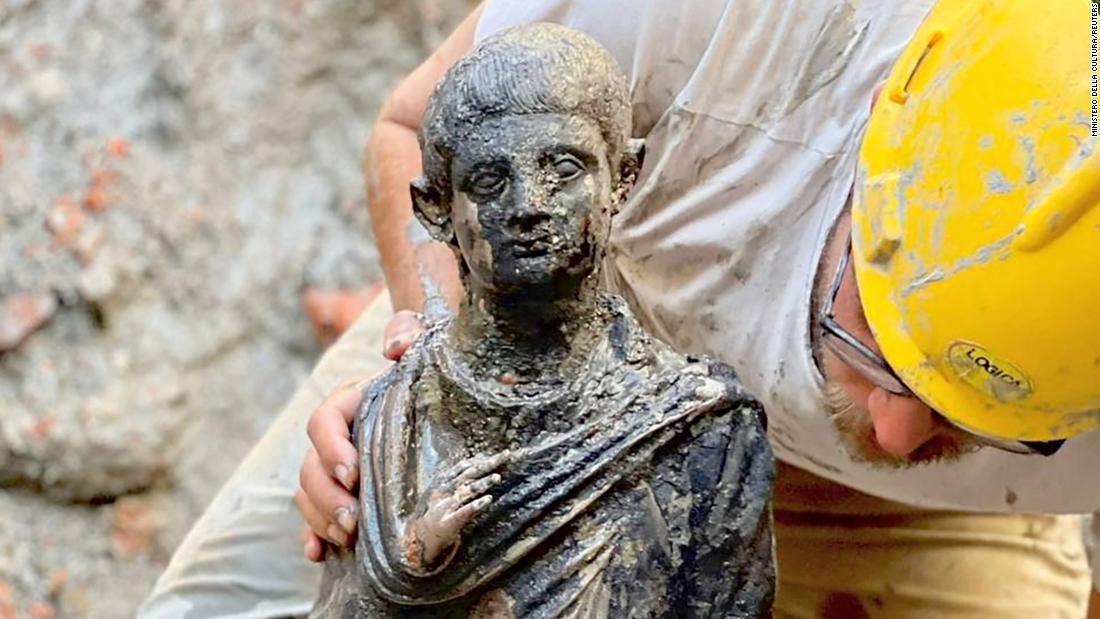 ‘An exceptional finding’: Archaeologists unearth trove of Roman statues