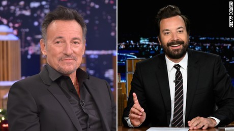 Bruce Springsteen, left, will participate in a takeover of &quot;The Tonight Show starring Jimmy Fallon.&quot;