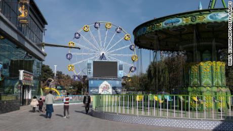 Visitors inside the City Park in Kabul on November 9, 2022. 