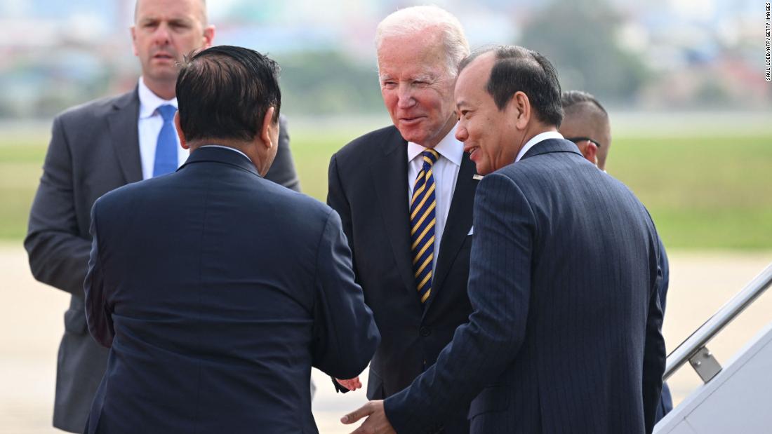 Biden lands in Cambodia to meet Asian allies ahead of Xi meeting