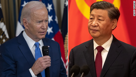 President Joe Biden, left, and Chinese leader Xi Jinping.