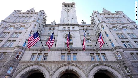 A view of The Trump International Hotel is seen, March 4, 2021, in Washington. 