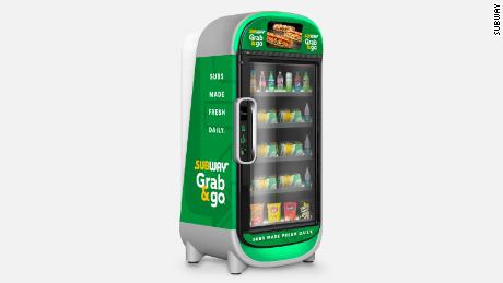 Subway is selling premade sandwiches in smart vending machines