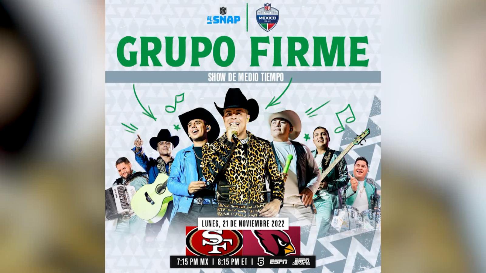 Grupo Firme Will Perform During the NFL Game in Mexico City