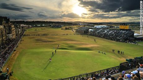 The 18th green of the St Andrews Old Course during the 150th Open Championship in July.
