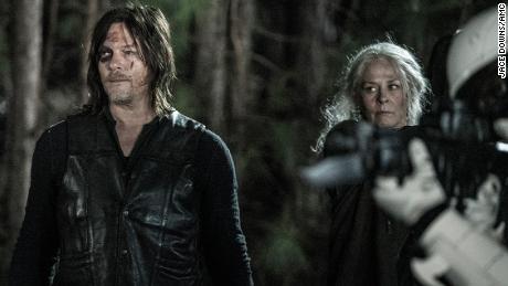 Norman Reedus and Melissa McBride in the series finale of &quot;The Walking Dead.&quot;