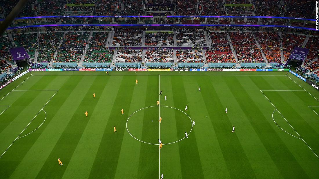 The Senegal-Netherlands match kicks off at Al Thumama Stadium in Doha.