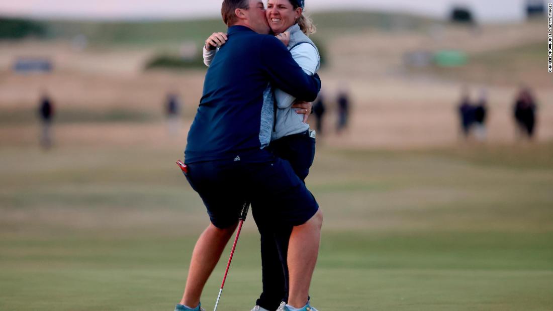 A stunned Ashleigh Buhai is embraced by husband David after she lifted &lt;a href=&quot;https://www.cnn.com/2022/08/11/golf/ashleigh-buhai-womens-british-open-muirfield-spt-intl/index.html&quot; target=&quot;_blank&quot;&gt;her first major title&lt;/a&gt; on her 221st career LPGA start at the Women&#39;s British Open in August. 