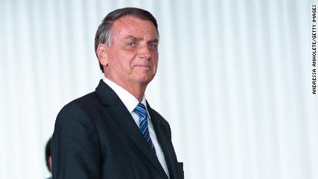 President of Brazil Jair Bolsonaro arrives for a press conference two days after being defeated by Lula da Silva in the presidential runoff at Alvorada Palace on November 1, 2022, in Brasilia, Brazil. 