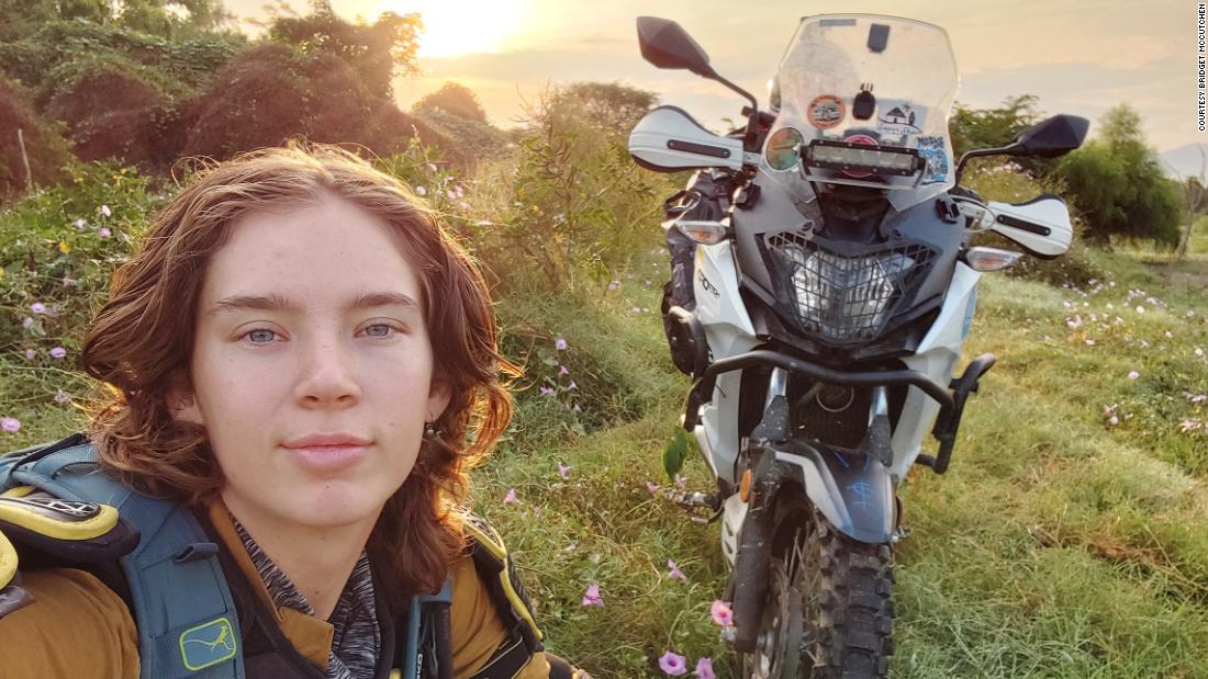 The woman aiming to be the youngest to travel the world by motorcycle