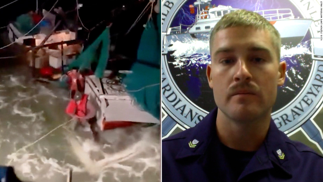 USCG petty officer details dramatic rescue mission near North Carolina – CNN Video