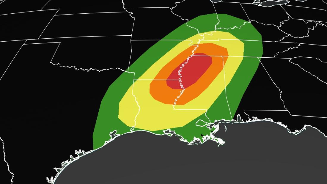 Severe storm threat for parts of the South Tuesday