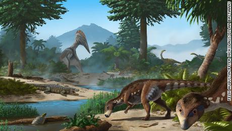 Newly identified dinosaur that lived on island of dwarfed creatures had an unusual head