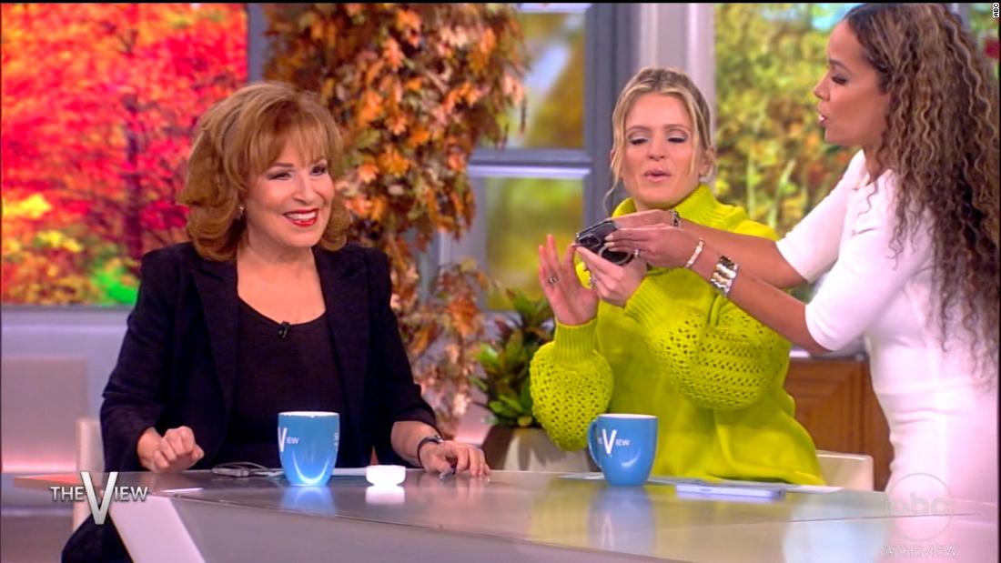 Watch 'The View' hosts scramble to turn off phone's ring tone live on air