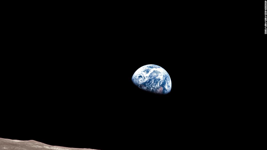 One of the most iconic photographs ever taken, &quot;Earthrise&quot; was captured from lunar orbit by Apollo 8 astronaut William Anders on December 24, 1968. The mission marked the first manned spacecraft to orbit the moon. 