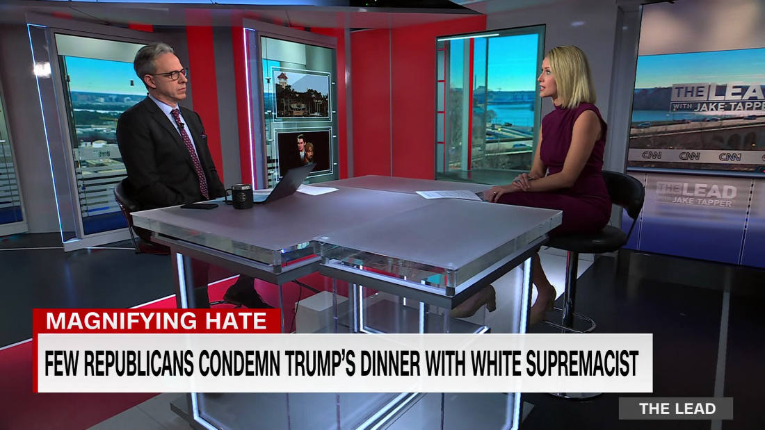 Trump claims he “didn’t know” he was dining with a Holocaust denier and white supremacist at Mar-a-Lago – CNN Video