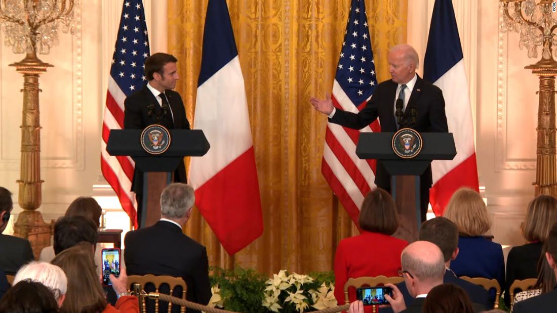 Biden and Macron affirm commitment to Ukraine but diverge on willingness to speak with Putin