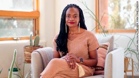 Ifeoma Ozoma, a former employee of Pinterest, Facebook and Google, at her home in Santa Fe, N.M., on March 21, 2021. Since last year, Ozoma has emerged as a central figure among tech whistle-blowers. 
