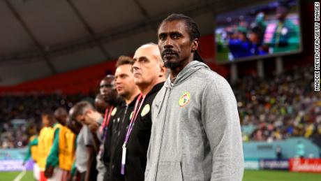 Cisse looks on prior to Senegal&#39;s game against Ecuador.