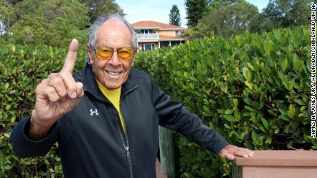 Nick Bollettieri gestures outside his home on January 7, 2021.