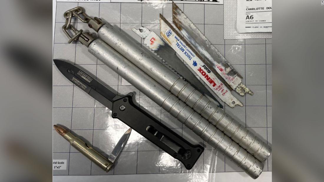 TSA removes nunchucks, saw blades and more from carry-on bag at LaGuardia