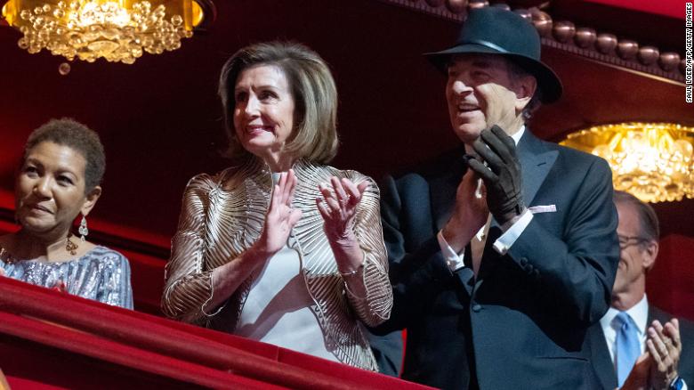 US House Speaker Nancy Pelosi (D-CA) and husband Paul Pelosi attend the 45th Kennedy Center Honors at the John F. Kennedy Center for the Performing Arts in Washington, DC, on December 4, 2022. 