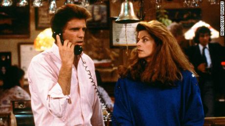Ted Danson and Kirstie Alley in &#39;Cheers.&#39;