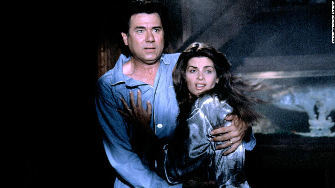 John Larroquette and Alley in a scene from the 1990 film &quot;Madhouse.&quot;