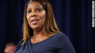 New York Attorney General Letitia James speaks at a news conference in New York on September 8, 2022. 