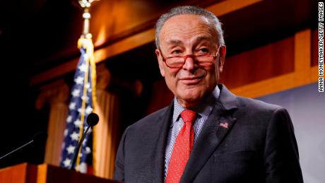 Senate Majority Leader Chuck Schumer speaks at a news conference on the Senate Democrats expanded majority for the next 118th Congress at the U.S. Capitol Building on December 07, 2022.