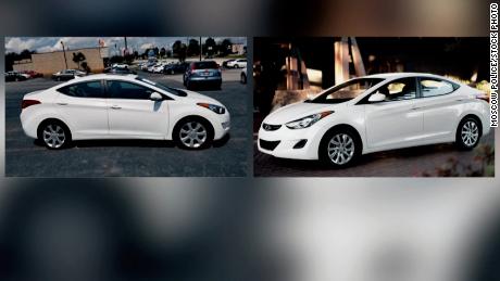 Police said this white Hyundai Elantra was spotted near the crime scene early morning of November 13.